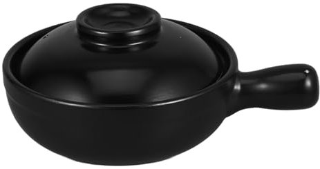 KOCKSHION Pentola Terracotta Con Manico Singolo e Coperchio Per Zuppe Riso e Cucina Tradizionale Cinese e Facile Da Pulire