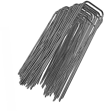 Toyvian 50pièces Clou U-Forme Outil de Fixation pour Gazon Clou Désherbeur pour Tas de Jardin de Fixation Forme de U pour Ancrer Clôtures et Toiles de Jardin