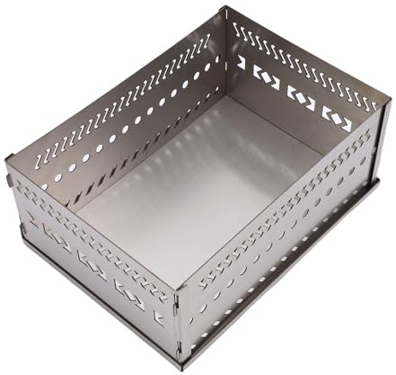 Fockety Sauna Stone Holder, Load Bearing Up to 50kg Stainless Steel Firewood Sauna Stove Rock Stand, Portable Outdoor Stone Basket Sauna Accessories for Charcoal Wood Burning Stove (SL 300)