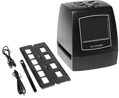 Escáner portátil de Negativos de película, convertidor de Diapositivas de 35/135 mm, Visor de imágenes Digitales con Pantalla LCD de 2,4 y Software de edición Integrado.
