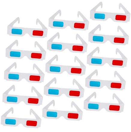 KONTONTY 200pcs Stereoscopic Anaglyph Glasses Viewing for Movies Concerts Club Shows Game