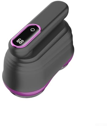 Honseadek Definitore per tessuti ricaricabile, rasoio elettrico per pelucchi con tecnologia a 6 lame e doppia lama, levapelucchi portatile per vestiti, pieghevole con grande (grigio viola)