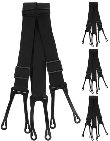 Kisangel 4 Piezas Cinturones elásticos Accesorios para Patines de Hockey sobre Hielo cinturón de tracción Black