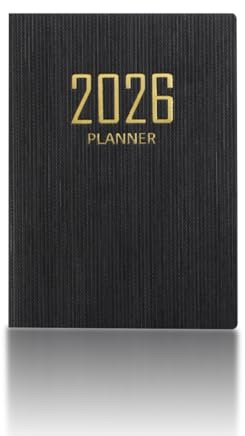 ARYIMYDP Mini Taschenkalender 2026 A7, Wochenplaner mit PU-Leder Cover & Hochwertiges Papier – Kompakt & Leicht für Unterwegs, Terminplanung, Beruf und Reise