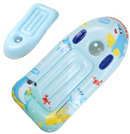 Aufblasbares Surfbrett Für Kinder | Schwimmendes Wasserspielzeug Für Kinder Mit Haltegriffen - Aufblasbares Surfbrett für das Wasser,Für Und Mädchen Pool See Teich Wasserrutsche