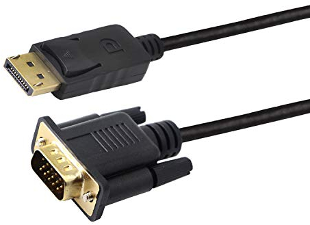 XMSJSIY Adattatore DP a VGA, Connettore Maschio DP a Maschio VGA, 1080p per Monitor, Desktop, Laptop, PC, HDTV e Altro