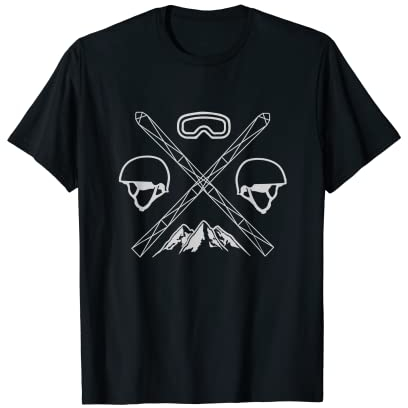 Ski Alpin Skilehrer Skibrille Berge Skifahren T-Shirt