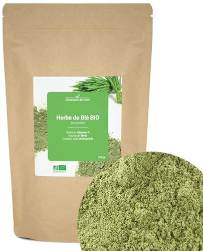 Herbe de blé BIO (en poudre) - riche en vitamine K - 500g