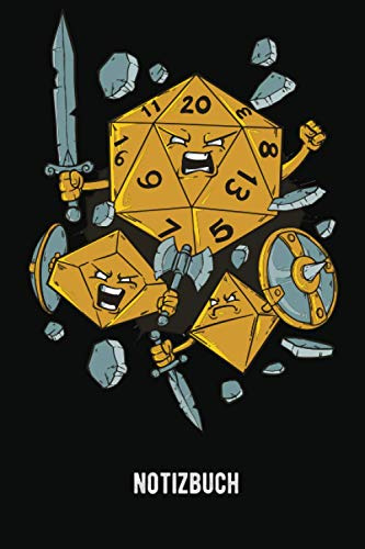 Pen and Paper Notizbuch für Spieler und Spielleiter: Tagebuch mit D20 Spielwürfeln für alle Pen and Paper Systeme und Rollenspiel Kampagnen | Format 6x9 | 120 Seiten | Punktiert / Dot Grid / blanko