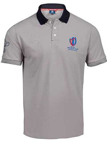 Rugby World Cup Polo RWC – Offizielle Kollektion Rugby Weltmeisterschaft 2023 – Größe XXL, grau, XXL