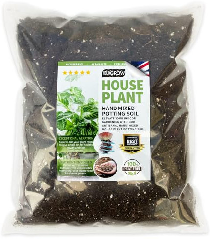UK GROW Houseplant Potting Compost Mix with Seramis and Perlite Granules in every size 4L premium houseplant potting soil compost (4L)