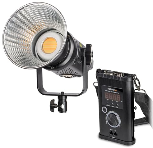 Walimex pro Niova 120 Plus Bi-Color dimmbare LED Videoleuchte mit Reflektor I Studiolicht mit COB LED-Technologie I 5600 K, CRI=95 I Leuchtstärke verstellbar von 10-100%