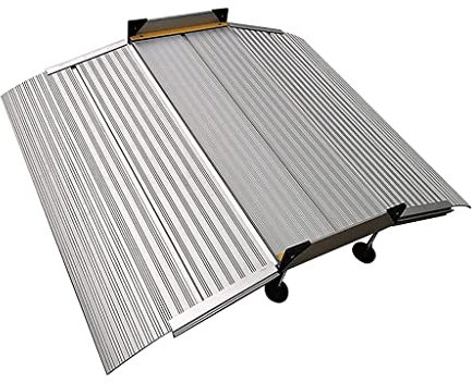 BBZY rutschfeste Rollstuhlrampe mit Rutschfester Oberfläche Tragbare Faltbare Rollstuhlrampe aus Aluminium für Treppen zu Hause