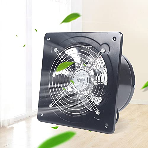200mm 80W Axialventilator Wand Montiert Abluftventilator Gebläse Lüfter Metall Wandmontage Axiallüfter Lüftungsventilator Toilette Bad Küche Luftgebläse 2800U/min 1250㎡/h