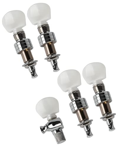 Ortega Guitars Professionelle 5-saitige Banjo-Stimmwirbel mit weißen ABS-Knöpfen (OTMBJDC-CR)