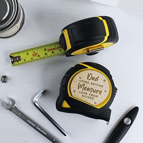 eBuyGB Personalised Stanley Tape Measure for Dad Loved Beyond Measure Engraved DIY Tools Grandad Father's Day 5 Metres