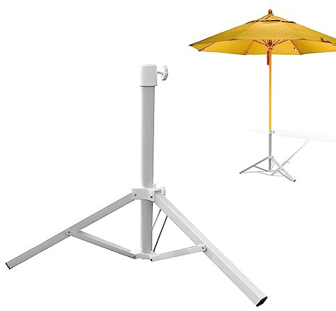 Hekasvm Pied De Parasol Pliable en Métal pour Barres De Parasol - Tube De Support Stable - pour Jardin Et Camping (Diamètre 2,5 cm)