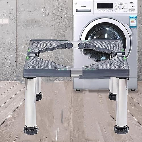 BDXZJ Waschmaschine Sockel Verstellbare Rostfreier Podest für Waschmaschine Trockner Kühlschrank Gefrierschrank 4/8/12 Standfüßes Waschmaschinen Untergestell 4 Feet,29-32cm