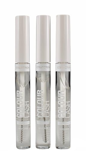 Collection Cosmetics Lot de 3 Mascaras colorés enrichis en protéines, 8 ml, transparent