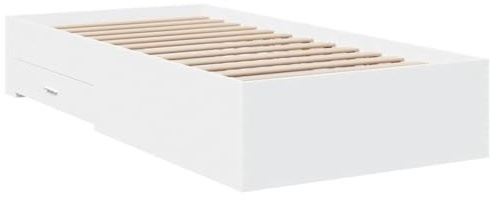 vidaXL Bettgestell mit Schubladen Weiß 100x200 cm Holzwerkstoff