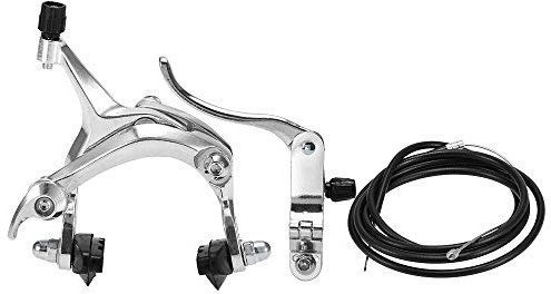 QiaoJun Fahrrad Bremse Kabel,Bremszug Fahrrad Front- / Rückfahrradbremse Kit Radfahren Fahrrad Rennrad Fahrrad Cruiser Brake Set Bike-Bremssattel Brems-Kit Fahrrad Teil Fahrrad (Color : Silver Rear)