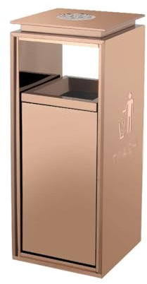 Pattumiera all'aperto Ingresso commerciale for ascensore in acciaio inossidabile con posacenere, cestino for rifiuti, contenitore verticale for esterni Pattumiera da Cucina ( Size : No ashtray on top: