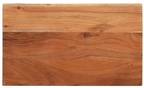 vidaXL Tischplatte, Holzplatte Rechteckig, Massivholzplatte für Bartisch Beistelltisch Esstisch, Ersatztischplatte, 60x40x2,5cm Akazienholz