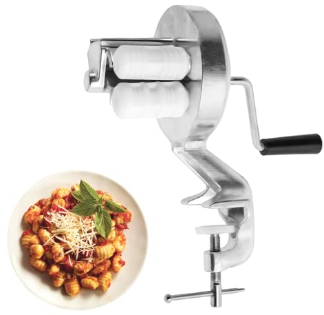 QINGLANG Macchina manuale per maccheroni Cavatelli Maker Macchina per noodle in lega di alluminio per cucina Macchina per la pasta a manovella portatile per la produzione di pasta italiana autentica