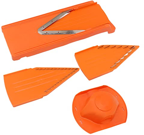 V Blade Slicer Cutter Manual Vegetable Cutter Vegetable Cooking Tool Slicer V Blade with Stainless Steel Blade Hand Guard for Kitchen