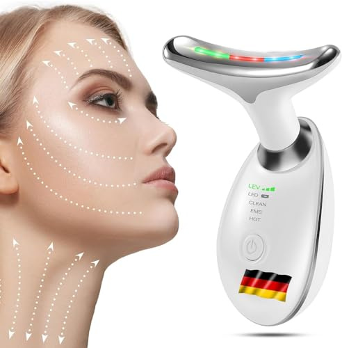 Appareil de massage facial anti-rides double menton 3 modes Gua Sha 45 ℃ Appareil de massage du visage raffermissement du visage raffermissement de la peau et lifting EMS V Shape Appareil de massage