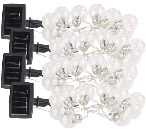 Lunartec Solar-Boden-Lichterkette: 2er-Set Solar-LED-Lichterkette mit 10 LED Glühbirnen, 1,8 Meter, IP44 (Solar-Lichterkette Glühbirnenform, LED-Solar-Lichterkette Outdoor, Lichtschlauch)