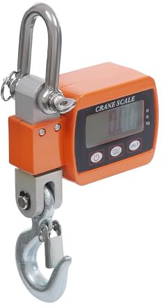 Digitale Kranwaage,Elektronische Hängewaage,Industrie Hängende Waage mit präzisem Sensor,Mini tragbare LCD Waage mit Haken,Zugwaage Wildwaage Digital (Orange)