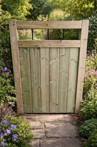 Wooden TVG Garden Gate Pedestrian Gate Wooden Pressure Treated 4ft 120cm,(120 cms High x 75 cms Wide x 5 cms Deep)