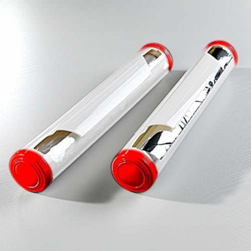3 PAGEN® Folienschneider 2er Set für Alu- oder Frischhaltefolie, Alufolien Abroller 2 Stück, Frischhaltefolienspender, 2x Folienabroller in Rot/Weiß, Größe 34 cm