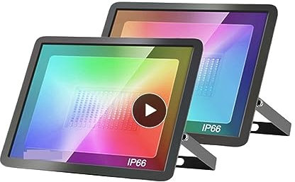 Foco Led Exterior, 30W 50W 100W Proyector IP66 Proyectores Inteligentes Led Etapa De Jardín RGB Color Luz Blanca Fría Cálida,para patios, garajes y más(30W)