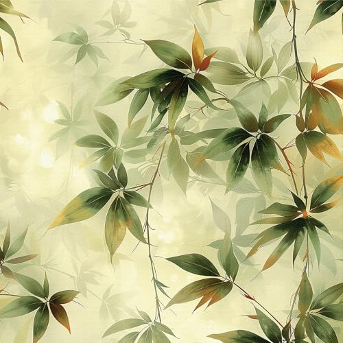 LZH-LP Papier Peint Autocollant, 44x600CM Vintage Floral Secousses Fond Clair Papier Contact Décoller Coller Vinyle Film Décoratif Amovible pour Armoires Murales