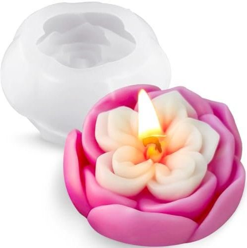 Blühende Blume Kerzen Silikonformen Gießformen Blumen Silikonform Blumen Gießformen Silikon Bloom Flower Raysin Gießformens Floral Seifenformen Silikon 3D Silikonform Blume Resin Formen