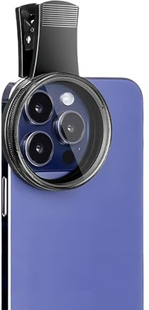 Konstreet Kit de filtre polarisant circulaire à clipser pour appareil photo de téléphone 67 mm compatible avec iPhone 16 15 14 13 12 11