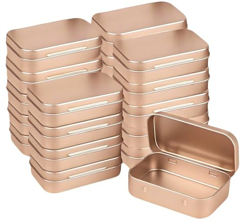 Forever bene Scatola Latta Rettangolare con Coperchio a Cerniera, 9,5 x 6 x 2,2 cm, Scatolina in Metallo Nera Vuota, Contenitore Latta per Organizzazione, Fai da Te, Viti e Minuteria