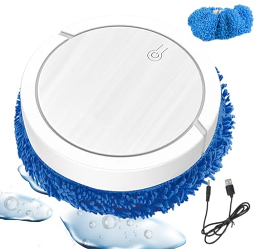 Mop Robot - Cordless Electric Cleaning Kit, Rechargeable Smart Floor Machine | Robotic Cleaner For Home Surfaces, Compact Dusting Tool For Kitchen, Meeting Room, Bedroom, Living Area