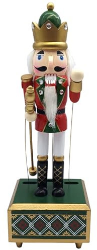 Wdbild Boîte à musique en bois Casse-noisette soldat avec mélodies pour décoration et cadeau de vacances