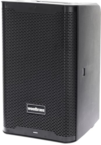 WOODBRASS DXPRO 8 Enceinte Active Amplifiée Sonorisation Puissante Bluetooth 8 - Class-D 116db - Robuste, Transportable, 3 entrées, sans Fil, DSP - DJ, Conférence, Concert