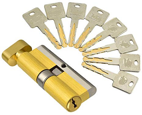 Schliebzylinder 30/30,Halbzylinder Tür Leerlauf Lock Core Single Open 70/75/80/105 / 110mm Treffer Türschlosszylinder(105mm52.5 add 52.5mm)
