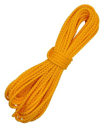 4mm Braided Polypropylene Rope - Lightweight, UV-Resistant Multifilament Cord - Soft, Strong & Weatherproof - Floats on Water - Ideal for Crafts, Gardening, Pet Leads - Yellow 10m