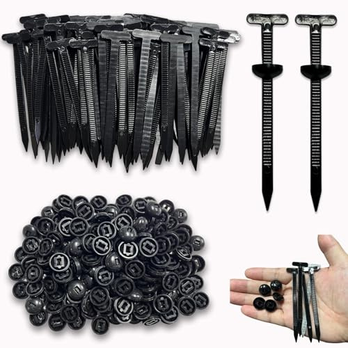 200Pièces Collier De Serrage Plastique Rivet Nylon Universal Cable Tie Buckle Serre Cable Autobloquant Attaches Autobloquantes Universelles en Nylon Rivets en Plastique pour Réparation (200)