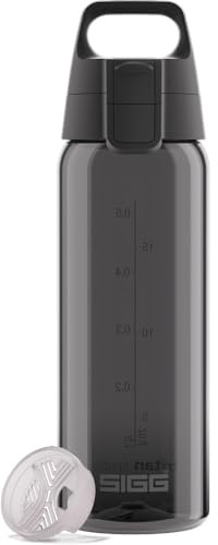 Sigg - Tritan Trinkflasche - Total Color ONE Anthracite - Für Kohlensäurehaltige Getränke Geeignet - Spülmaschinenfest - Auslaufsicher - Leicht - BPA-frei - Grau - 0.6L