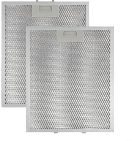 BEAZOOM 2 filtros de ventilación de metal para campana extractora de malla metálica con 5 capas de grasa aluminizada para muchas marcas líderes de campana extractora de 280 x 350 x 9 mm