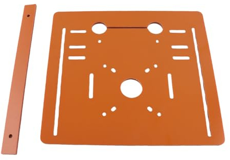 Beufee Circular Saw Base Plate, Router Table Insert Plate Aluminium Router Plate Circular Saw Guide Bottom Board Table Insert Plate for Woodworking Projects 28x25cm