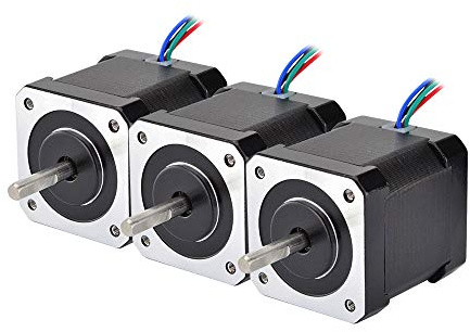 STEPPERONLINE 3 PCS Nema 17 Schrittmotor 59Ncm2A 42x48mm 4Drähte 1m Kabel | Bipolar, für 3D DRUCKER/DIY CNC