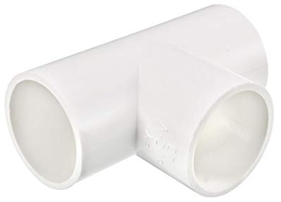 sourcing map Tubo PVC, Codo PVC de 90 Grados de Deslizamiento de 40mm, Conector PVC en forma de T, Reductor PVC, Reductor Manguera, 2 Piezas